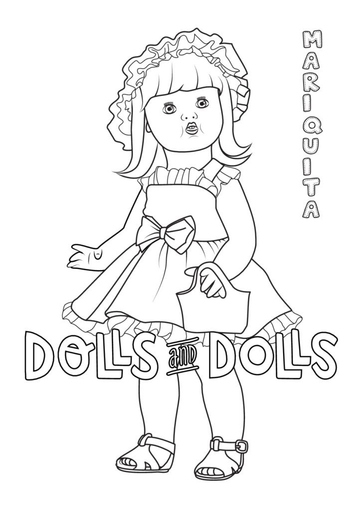 dibujo muñecas colorear colour mariquita