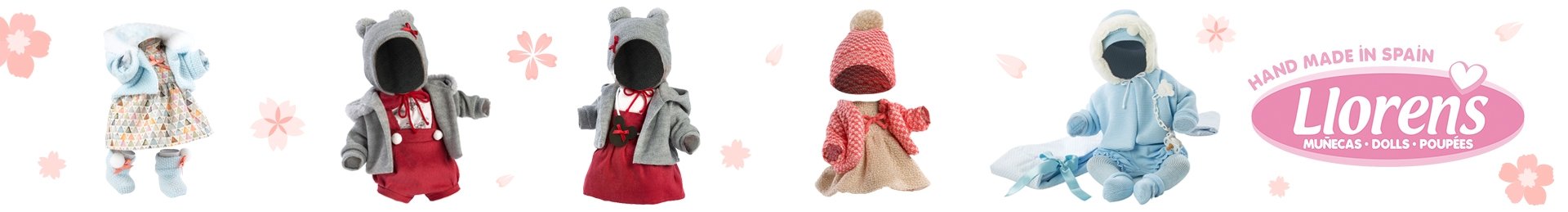 Vêtements pour poupées Llorens 42 cm - Porte-bébé avec poignées et ceinture  de sécurité, pyjama avec jupe en tulle, bonnet et chaussons assortis. -  Dolls And Dolls - Boutique de Poupées de collection