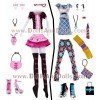Set vestidos y accesorios para Frankie Stein y Draculaura