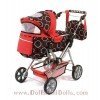 Cochecito Chic Road Star Rojo círculos 85 cm