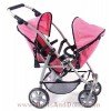 Sillita doble de muñecas, Bayer Chic 2000 Vario - Rosa-Marino mariposas 79 cm