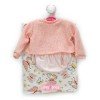 Ropa para muñecos Antonio Juan 40-42 cm - Suéter de lana rosa con mantita estampada