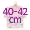 Ropa para muñecos Antonio Juan 40-42 cm - Suéter de lana rosa con mantita estampada