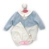 Ropa para muñecos Antonio Juan 40-42 cm - Conjunto blanco moteado con chaqueta azul