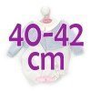 Ropa para muñecos Antonio Juan 40-42 cm - Conjunto blanco moteado con chaqueta azul