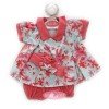 Ropa para muñecos Antonio Juan 40-42 cm - Vestido azul con flores rojas
