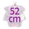 Ropa para muñecos Antonio Juan 52 cm - Colección Mi Primer Reborn - Vestido celeste de flores rosas