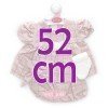Ropa para muñecos Antonio Juan 52 cm - Colección Mi Primer Reborn - Vestido rosa a cuadros