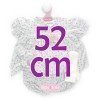 Ropa para muñecos Antonio Juan 52 cm - Colección Mi Primer Reborn - Vestido con patrón de flores y círculos