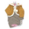 Ropa para muñecos Antonio Juan 52 cm - Colección Mi Primer Reborn - Conjunto marrón y mostaza