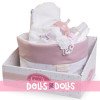 Complementos para muñecas Antonio Juan 40-42 cm - Canastilla de tela con motivo de unicornios