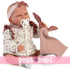 Muñeca Antonio Juan 42 cm - Peso Especial - Recién Nacida Carla con vestido y dou-dou