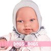 Muñeca Antonio Juan 42 cm - Recién Nacida Pipa con manta acolchada