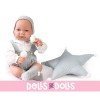Muñeco Antonio Juan 42 cm - Recién nacido Nico parejita con cojín de estrella