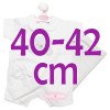 Ropa para muñecos Antonio Juan 40 - 42 cm - Colección Sweet Reborn - Pijama blanco de osito con gorro