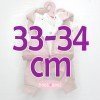 Ropa para muñecos Antonio Juan 33-34 cm - Conjunto rosa con chaleco con capucha