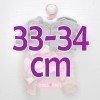 Ropa para muñecos Antonio Juan 33-34 cm - Conjunto rosa estrellas con chaqueta y gorro