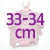 Ropa para muñecos Antonio Juan 33-34 cm - Conjunto lila con gorro