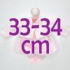 Ropa para muñecos Antonio Juan 33-34 cm - Vestido rosa con chaqueta y diadema