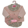 Ropa para muñecos Antonio Juan 40 - 42 cm - Colección Sweet Reborn - Conjunto floral con chaqueta y gorro