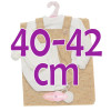 Ropa para muñecos Antonio Juan 40 - 42 cm - Colección Sweet Reborn - Conjunto amarillo con estampado de huellas