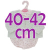 Ropa para muñecos Antonio Juan 40-42 cm - Pelele de flores con chaqueta verde