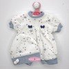 Ropa para muñecos Antonio Juan 40-42 cm - Pelele estrellas con gorro