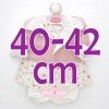 Ropa para muñecos Antonio Juan 40-42 cm - Vestido flores con chaqueta con capucha rosa
