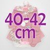 Ropa para muñecos Antonio Juan 40-42 cm - Vestido flores y tul con chaqueta, diadema y peúcos