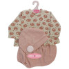 Ropa para muñecos Antonio Juan 52 cm - Colección Mi Primer Reborn - Conjunto rosa ovejitas con gorro