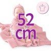 Ropa para muñecos Antonio Juan 52 cm - Colección Mi Primer Reborn - Conjunto rosa con chaqueta y gorrito