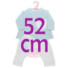 Ropa para muñecos Antonio Juan 52 cm - Colección Mi Primer Reborn - Pijama dos piezas azul con gorro