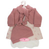 Ropa para muñecos Antonio Juan 52 cm - Colección Mi Primer Reborn - Vestido rosa con chaqueta, bufanda y gorro