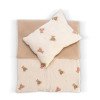 Complementos muñecas Así - Así Dreams - Colección Teddy musa camel - Set de edredón y almohada 56x31 cm