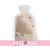 Complementos muñecas Así - Así Dreams - Colección Teddy musa camel - Set de edredón y almohada 56x31 cm