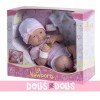 Muñeca Designed by Berenguer 36 cm - La newborn - Tiernos cuidados con boca cerrada y set de ropa