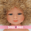 Muñeca D'Nenes 34 cm - Celia con pelo rubio rizado sin ropa