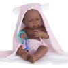 Muñeca Antonio Juan 42 cm - Recién nacida Negrita toalla niña