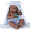 Muñeco Antonio Juan 42 cm - Recién nacido Negrito toalla niño
