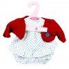Ropa para muñecas Antonio Juan 26-27 cm - Conjunto de puntos con chaqueta roja 
