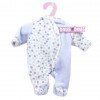 Ropa para muñecas Antonio Juan 26-27 cm - Pelele de puntos azul y blanco 