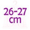 Ropa para muñecas Antonio Juan 26-27 cm - Pelele largo rosa con gorro y arrullo