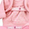 Ropa para muñecas Antonio Juan 26-27 cm - Conjunto rosa con puntos blancos 