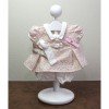 Ropa para muñecas Antonio Juan 40-42 cm - Vestido rosa con pequeñas florecitas con diadema