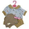 Ropa para muñecos Antonio Juan 40-42 cm - Conjunto estampado azul de estrellas con gorro