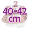 Ropa para muñecos Antonio Juan 40-42 cm - Vestido rosa cuadros con diadema