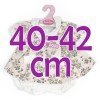 Ropa para muñecos Antonio Juan 40-42 cm - Vestido rosa palo estampado con diadema