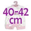 Ropa para muñecos Antonio Juan 40-42 cm - Pelele animalitos rosa con gorro