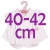 Ropa para muñecos Antonio Juan 40-42 cm - Vestido lila estampado con diadema 