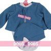 Ropa para muñecos Antonio Juan 40-42 cm - Pelele estampado de estrellas azules con sombrero y chaqueta